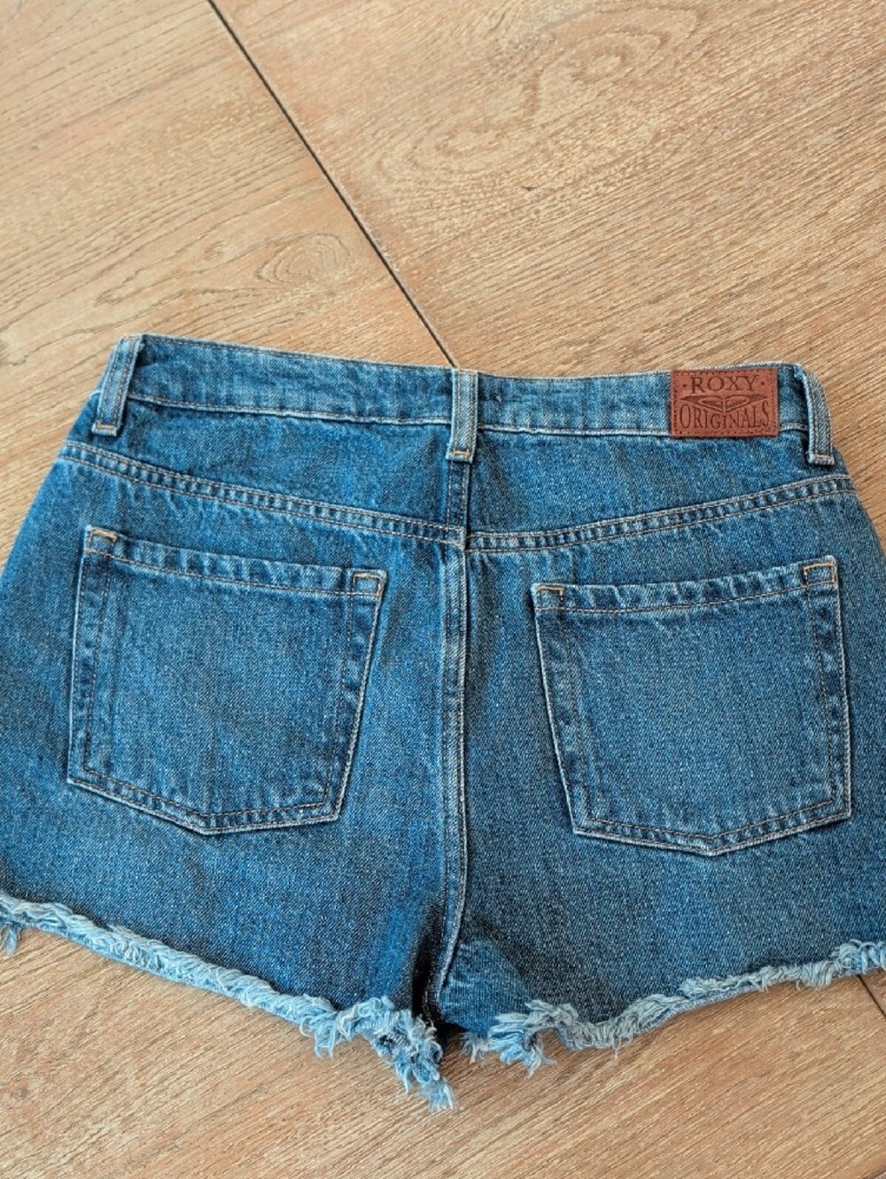 Roxy Blue Distressed High-Rise Denim Shorts - Picture 4 of 4
